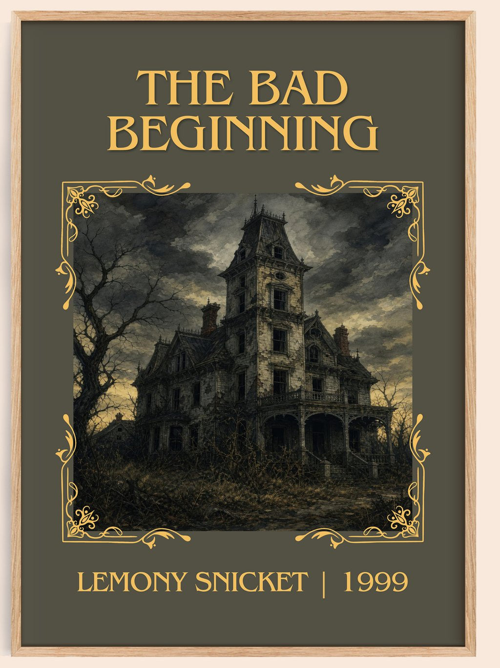 The Bad Beginning Classic Book Art Print by Lemony Snicket – book poster