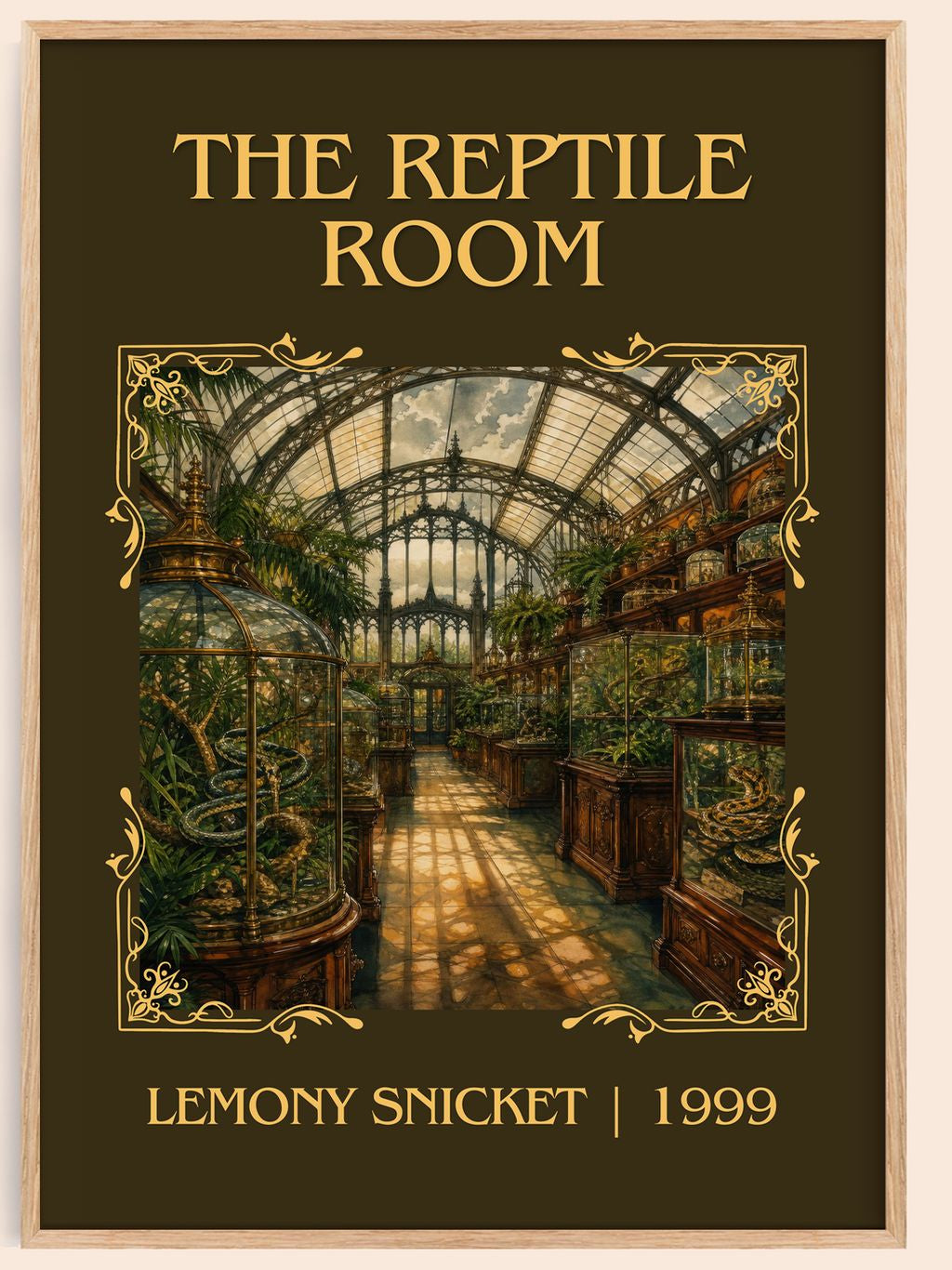 The Reptile Room Classic Book Art Print by Lemony Snicket – book poster