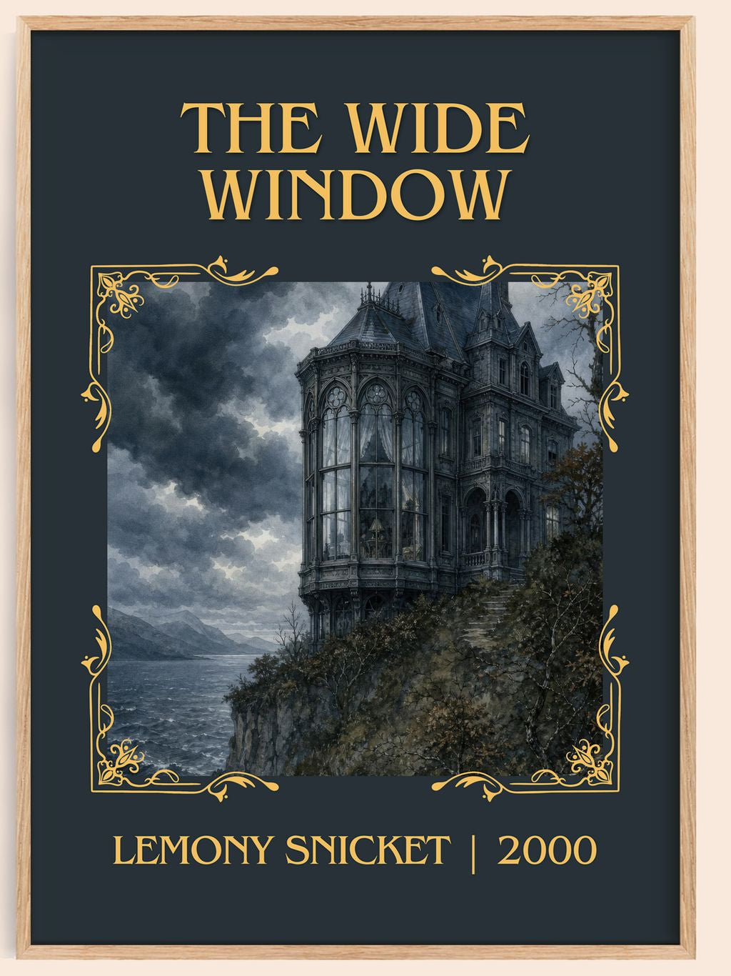 The Wide Window Classic Book Art Print by Lemony Snicket – book poster