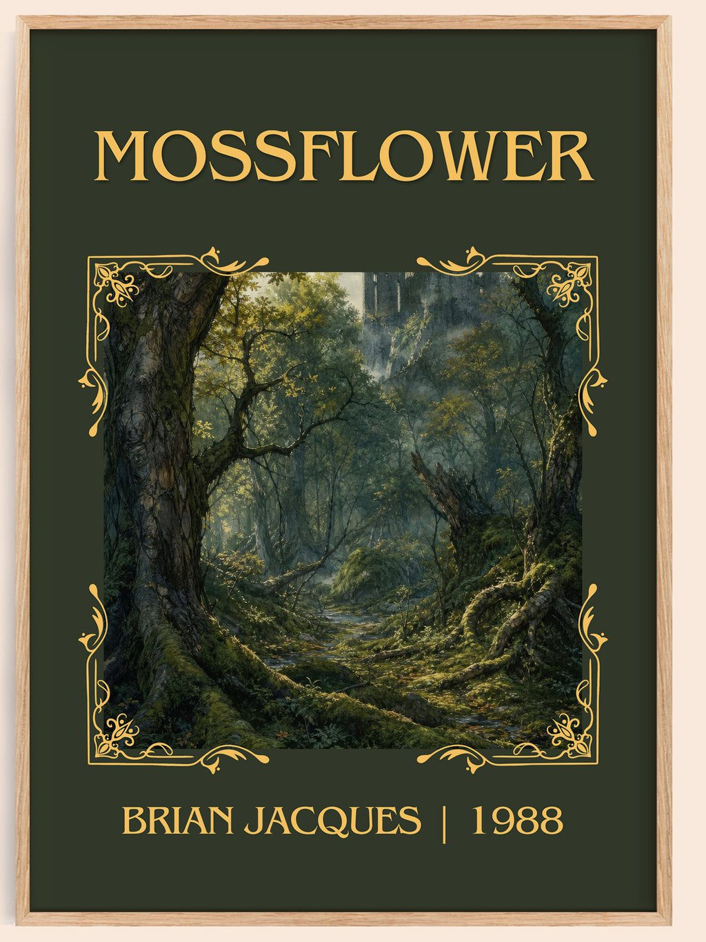 Mossflower Classic Book Art Print by Brian Jacques – book poster