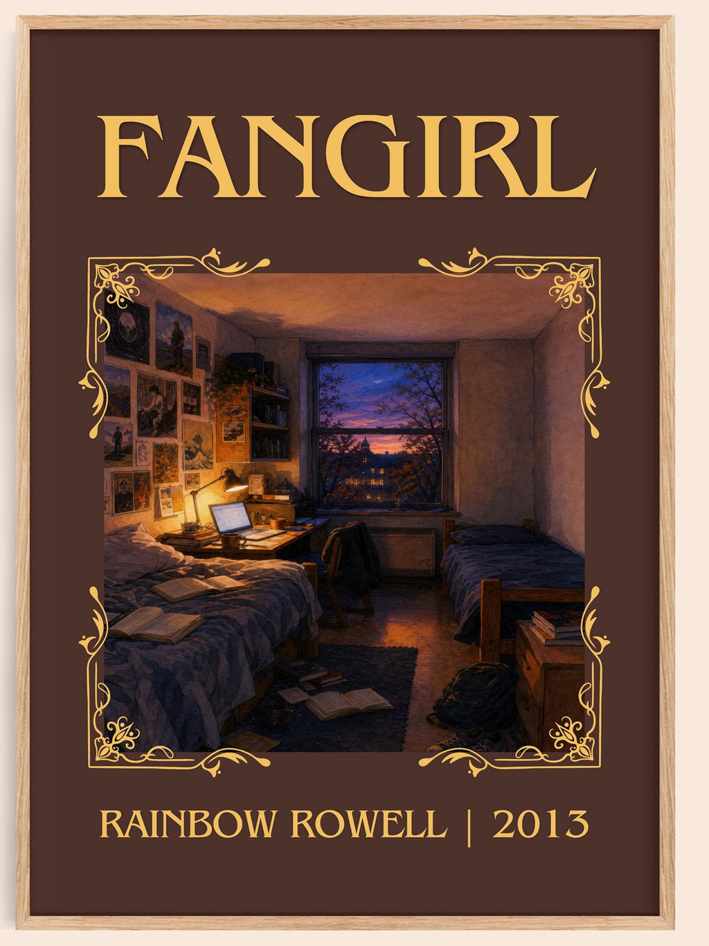 Fangirl Classic Book Art Print by Rainbow Rowell – book poster