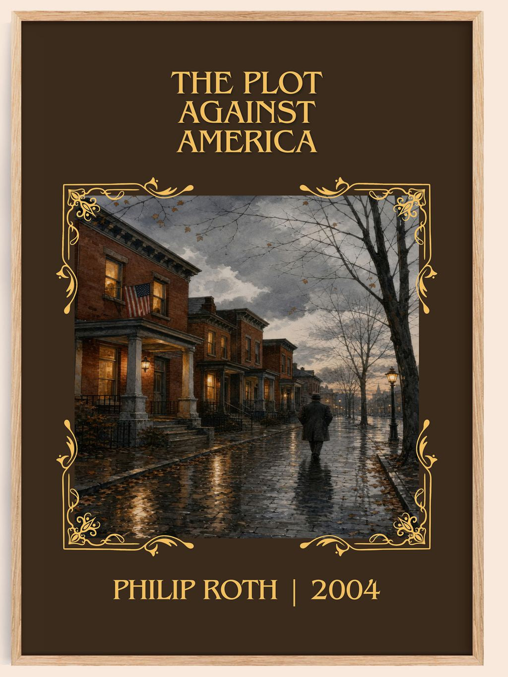 The Plot Against America Classic Book Art Print by Philip Roth – book poster