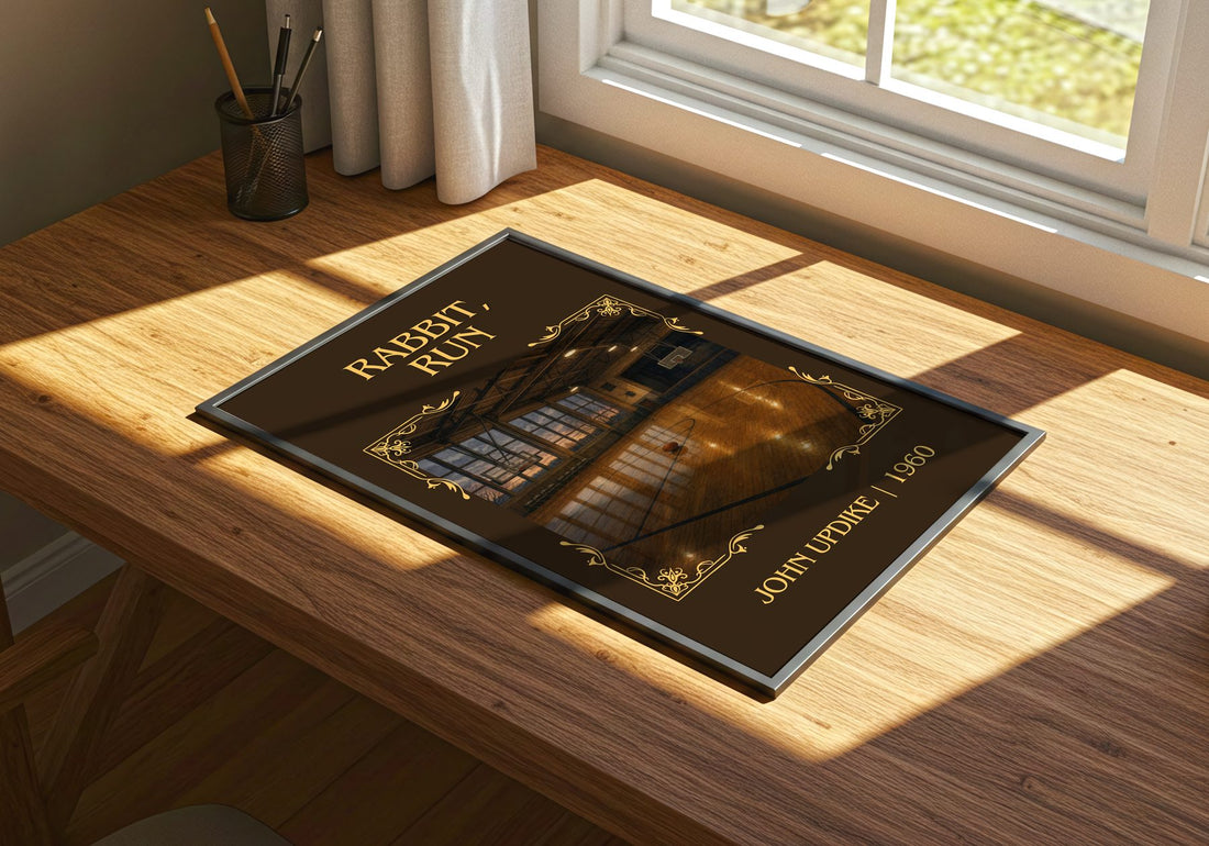 Rabbit, Run Classic Book Art Print by John Updike – print on a sunlit desk