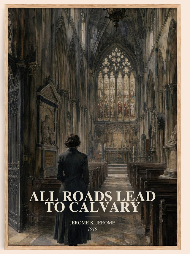 All Roads Lead To Calvary Book Watercolour Illustration by J. Jerome