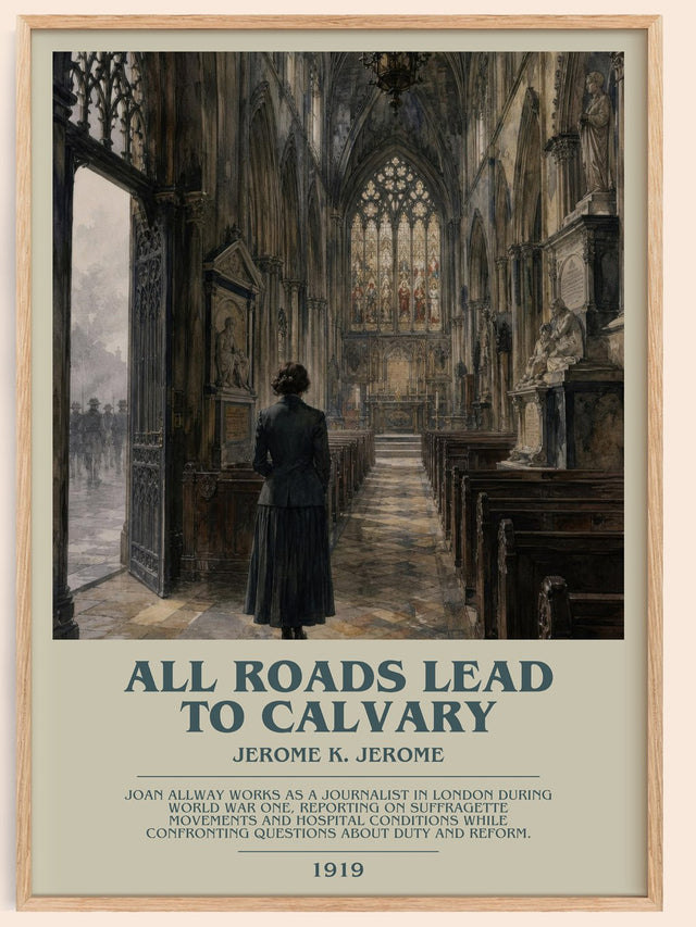 All Roads Lead To Calvary Bookish Wall Art by Jerome K. Jerome