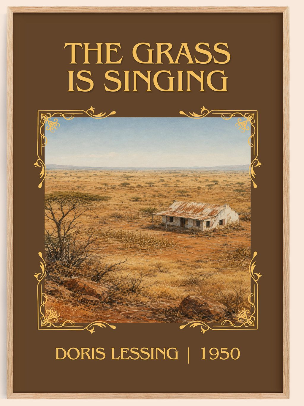 The Grass Is Singing Classic Book Art Print by Doris Lessing – book poster