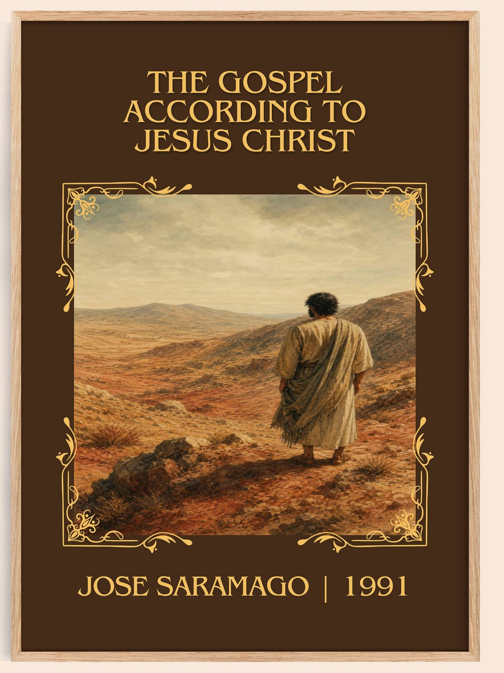 Gospel According to Jesus Christ Classic Book Art Print by J. Saramago – book poster