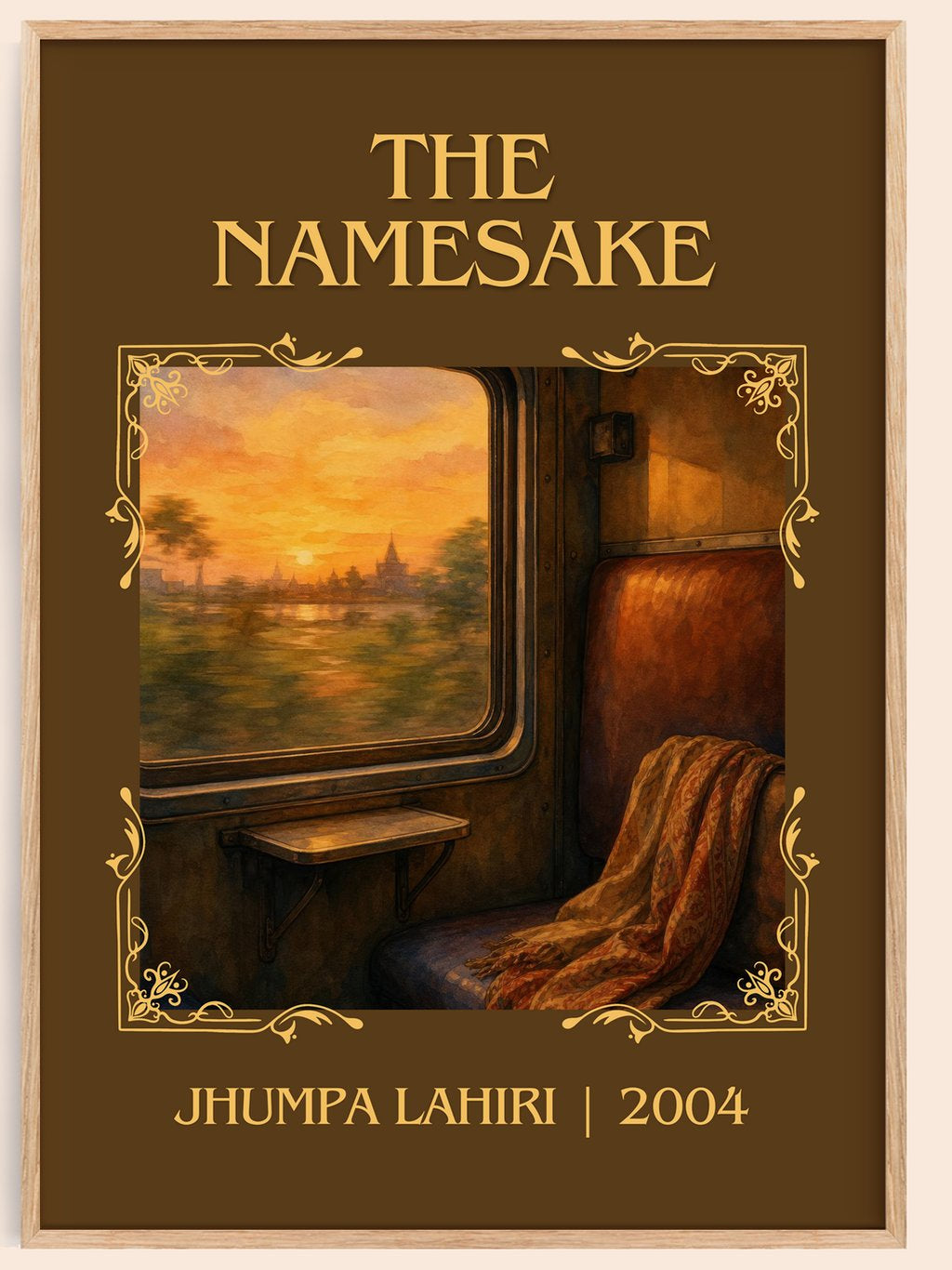 The Namesake Classic Book Art Print by Jhumpa Lahiri – book poster