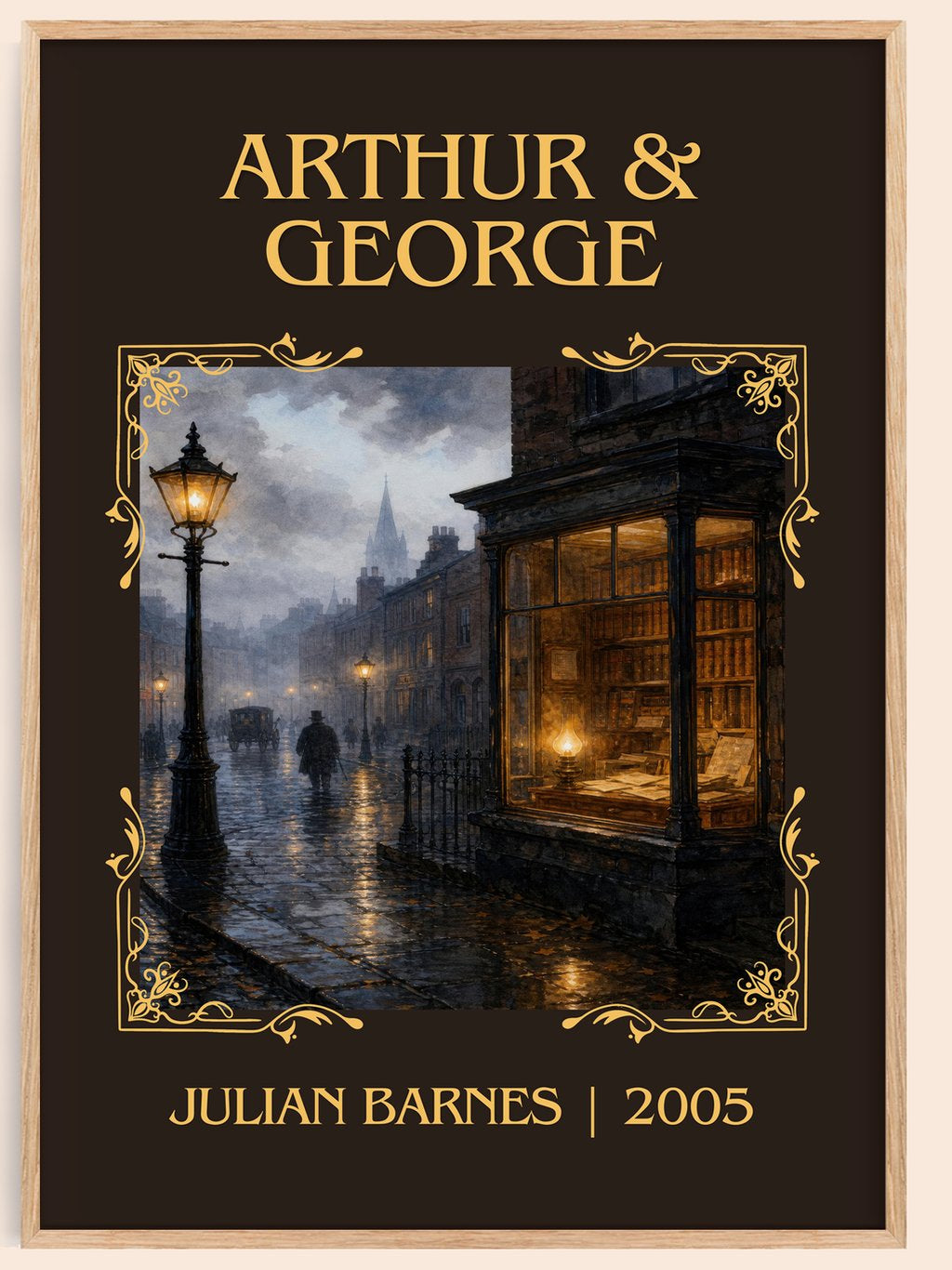 Arthur & George Classic Book Art Print by Julian Barnes – book poster