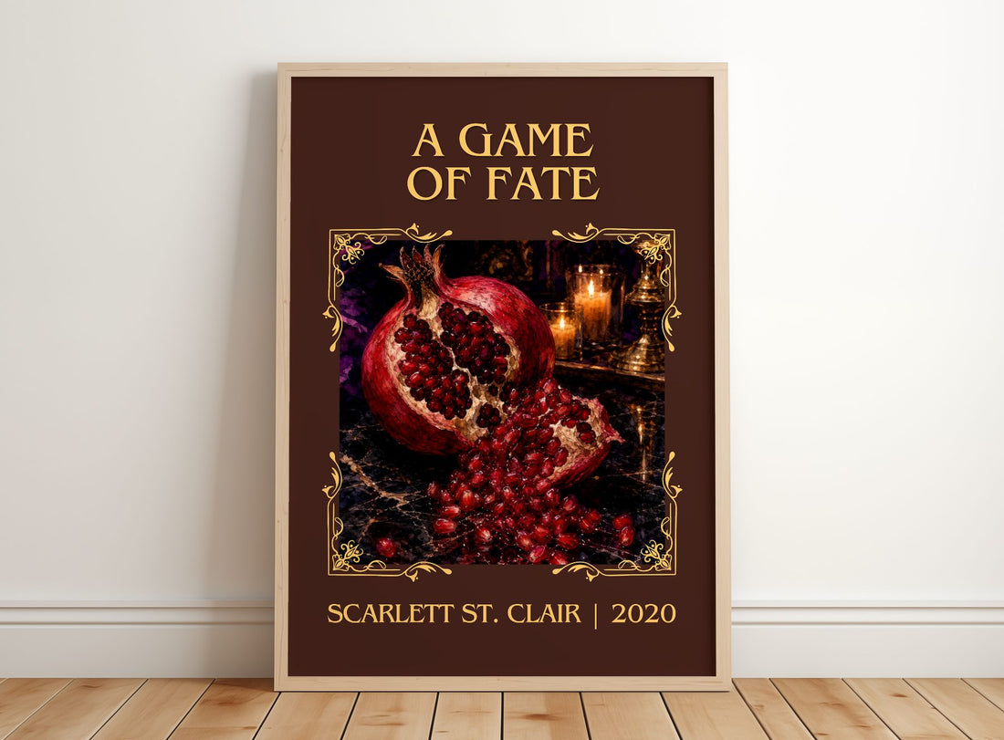 A Game of Fate Classic Book Art Print by Scarlett St. Clair – framed print leaning on a wooden floor