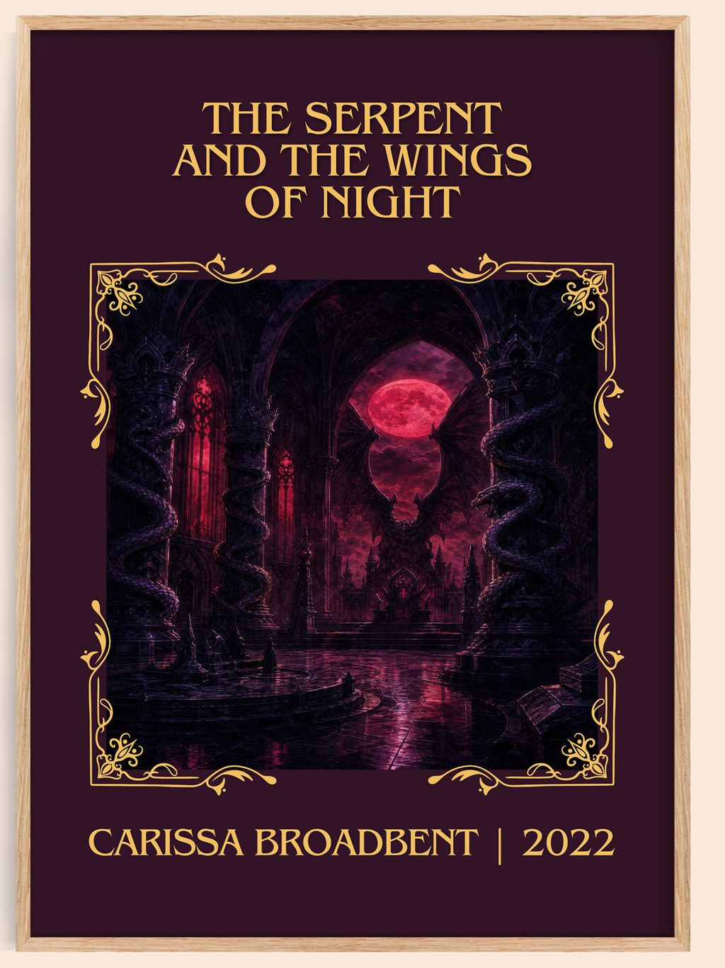 Serpent and the Wings of Night Classic Book Art Print by C. Broadbent – book poster