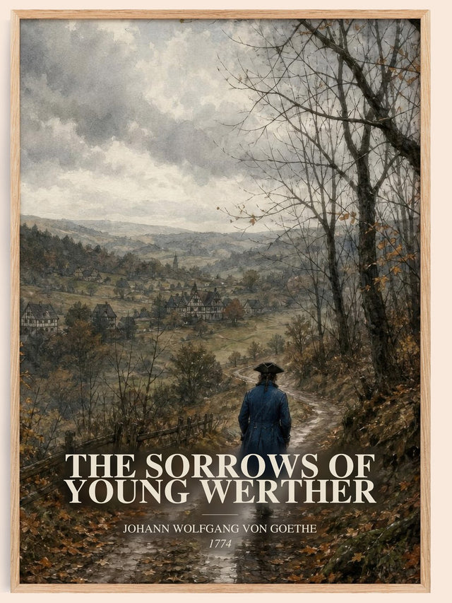 Sorrows Of Young Werther Book Watercolour Illustration by J. Goethe