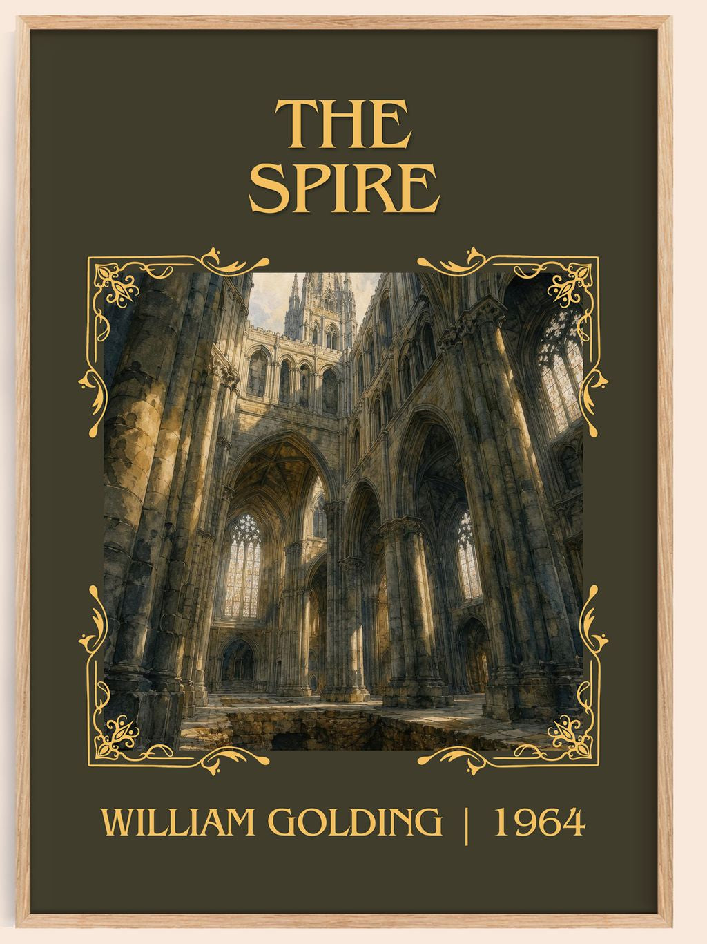 The Spire Classic Book Art Print by William Golding – book poster
