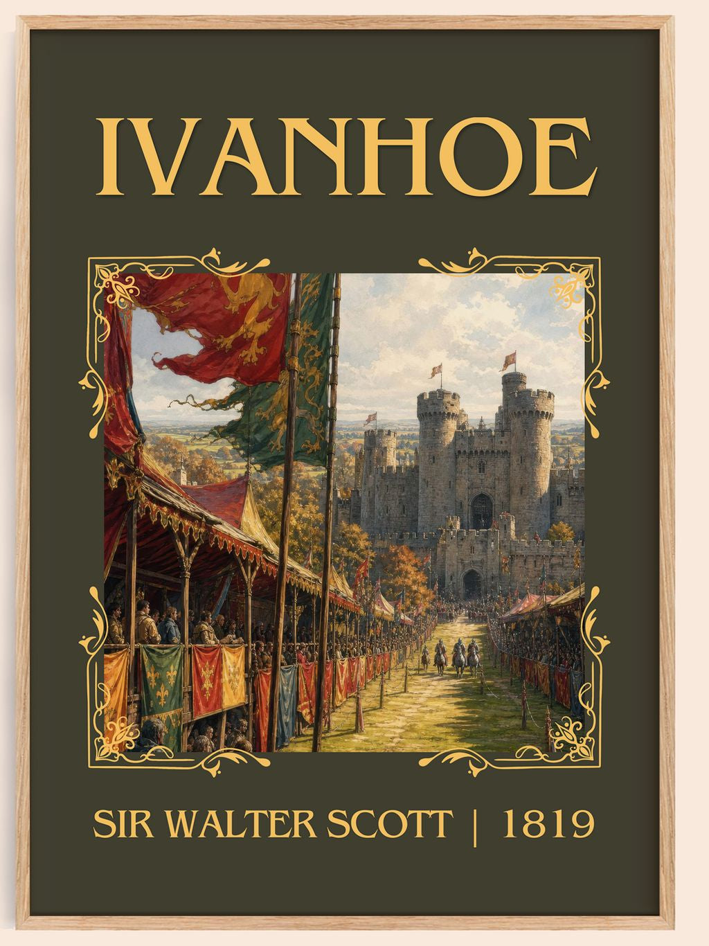 Ivanhoe Classic Book Art Print by Sir Walter Scott – book poster