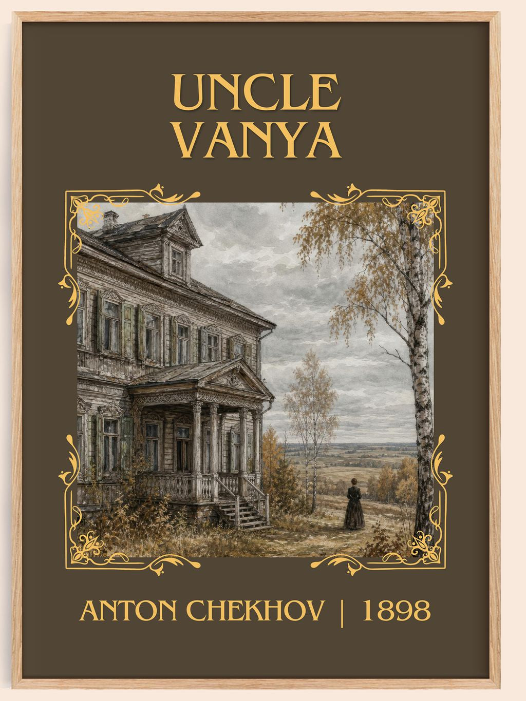Uncle Vanya Classic Book Art Print by Anton Chekhov – book poster