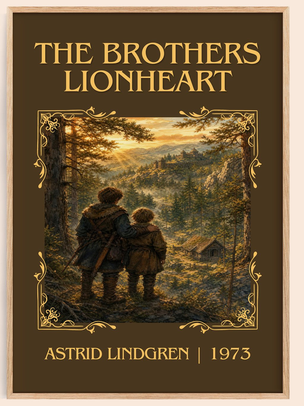 The Brothers Lionheart Classic Book Art Print by Astrid Lindgren – book poster