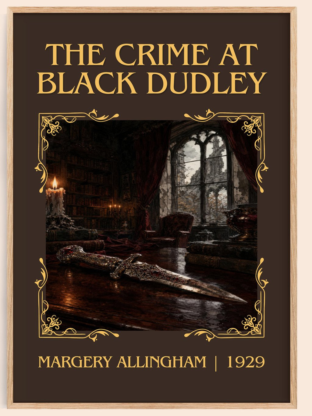 The Crime at Black Dudley Classic Book Art Print by Margery Allingham – book poster