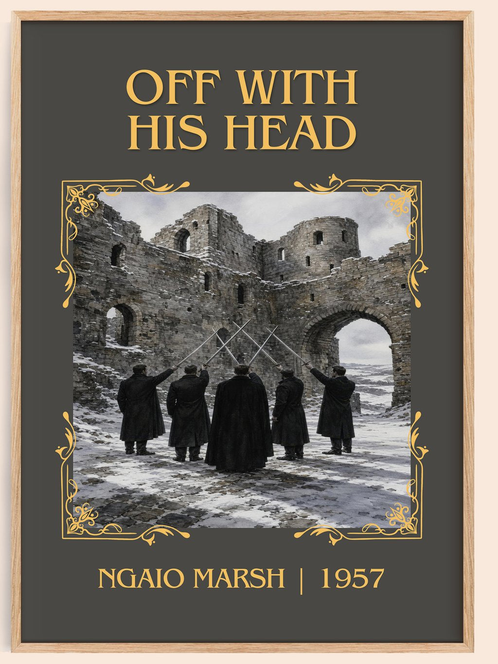Off With His Head Classic Book Art Print by Ngaio Marsh – book poster