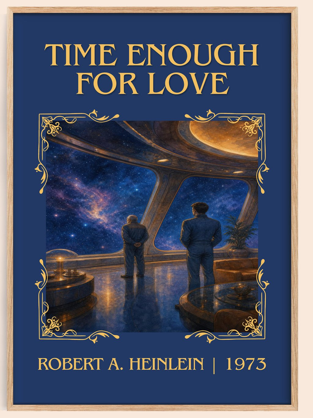 Time Enough for Love Classic Book Art Print by Robert A. Heinlein – book poster