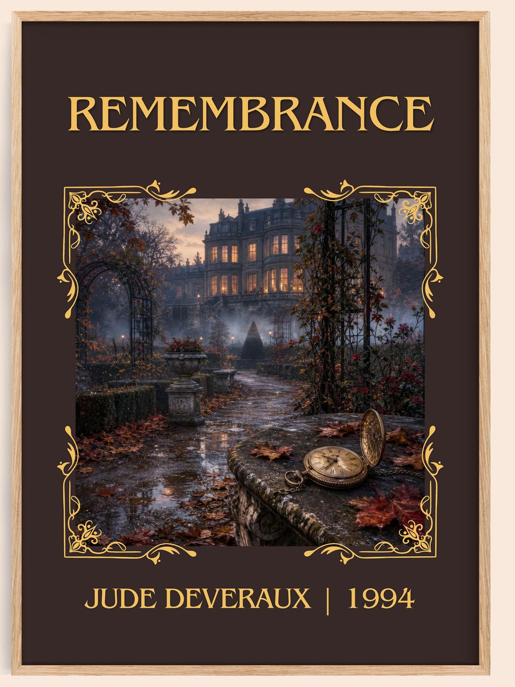 Remembrance Classic Book Art Print by Jude Deveraux – book poster
