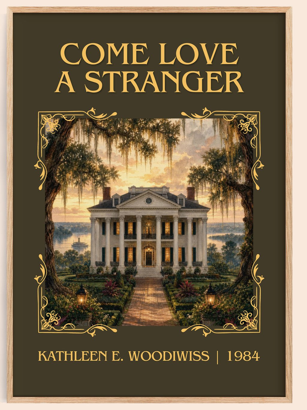 Come Love a Stranger Classic Book Art Print by Kathleen E. Woodiwiss – book poster
