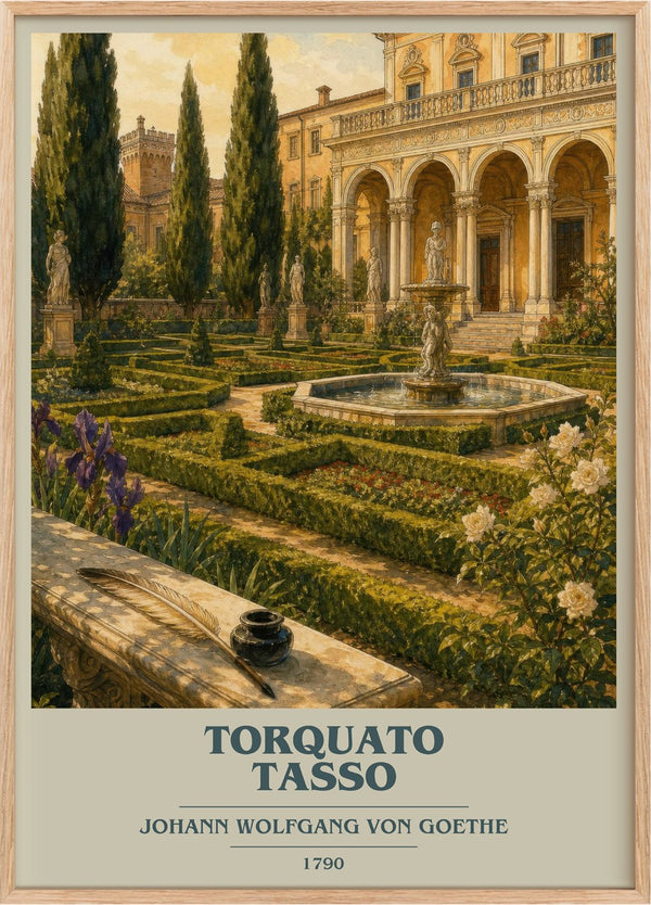 Torquato Tasso Book Cover Poster by Johann Wolfgang Von Goethe