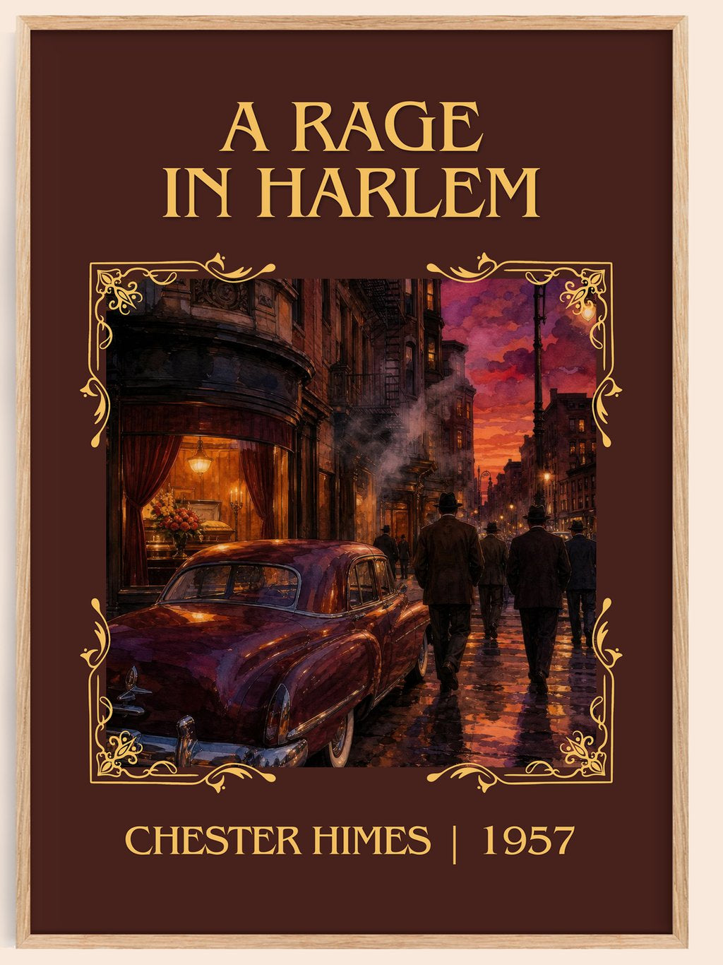 A Rage in Harlem Classic Book Art Print by Chester Himes – book poster