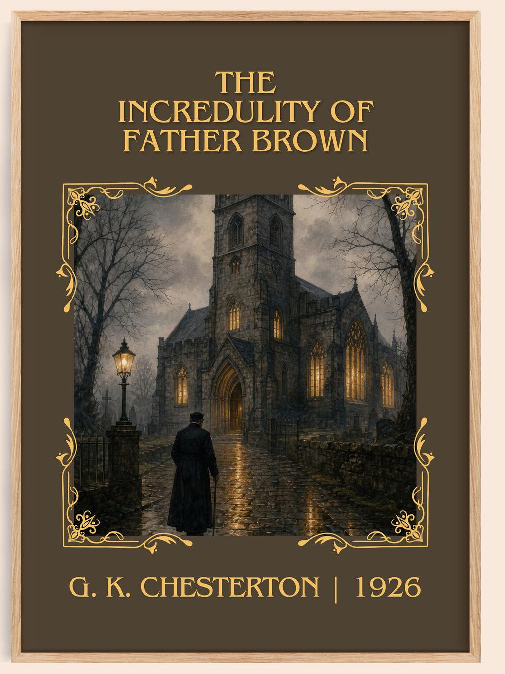 Incredulity of Father Brown Classic Book Art Print by G. K. Chesterton – book poster