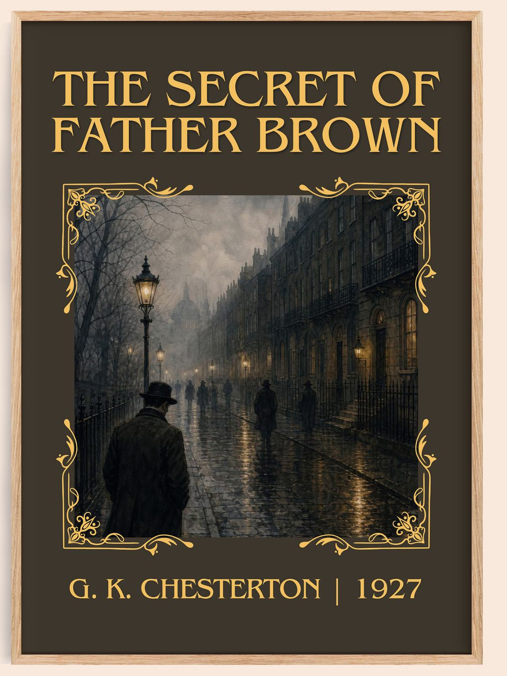 The Secret of Father Brown Classic Book Art Print by G. K. Chesterton – book poster