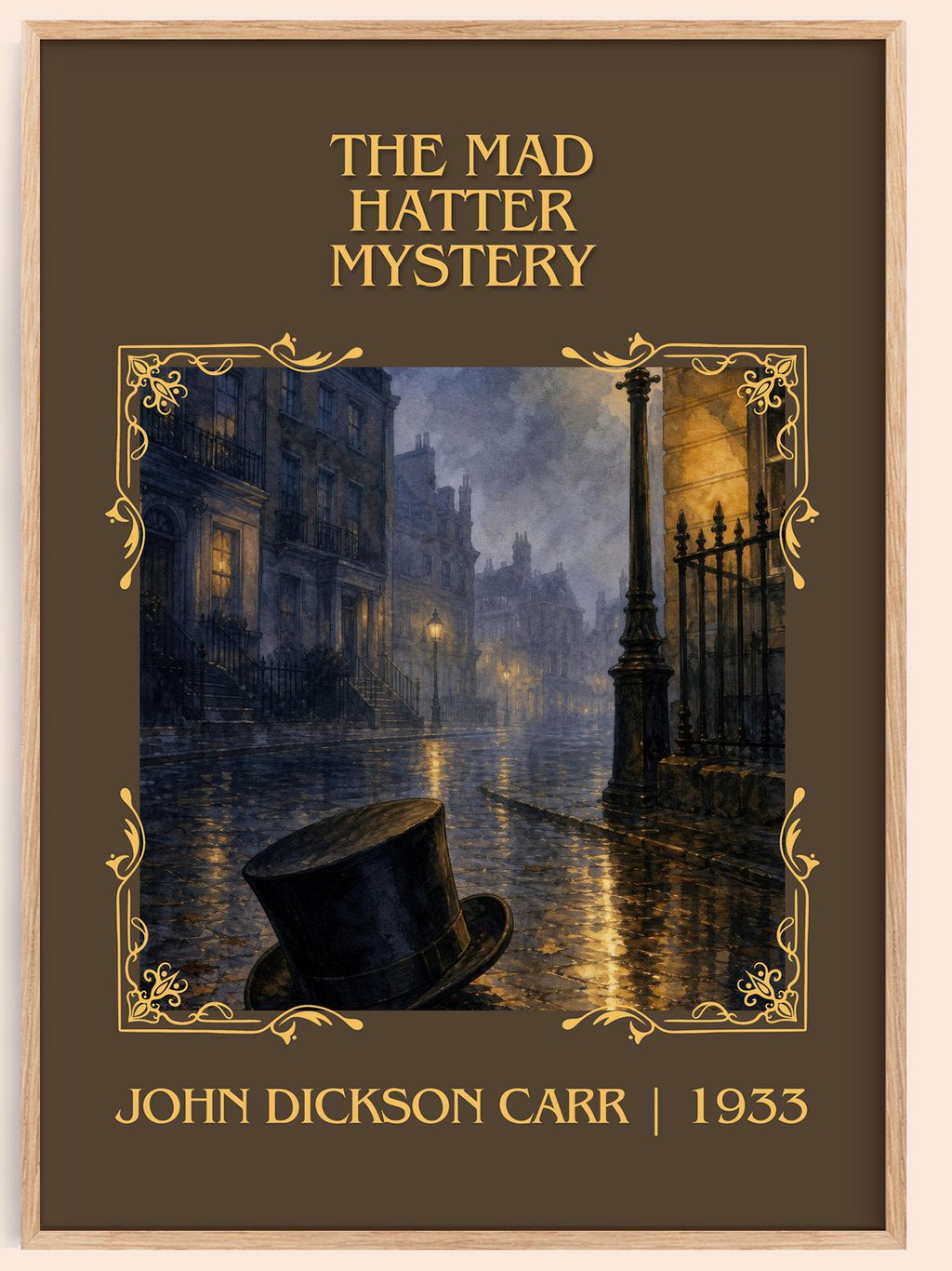 The Mad Hatter Mystery Classic Book Art Print by John Dickson Carr – book poster