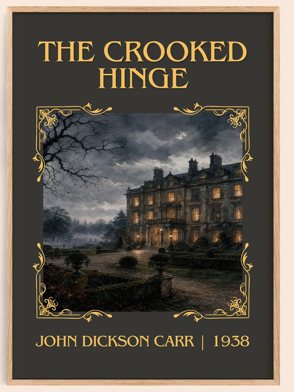 The Crooked Hinge Classic Book Art Print by John Dickson Carr – book poster