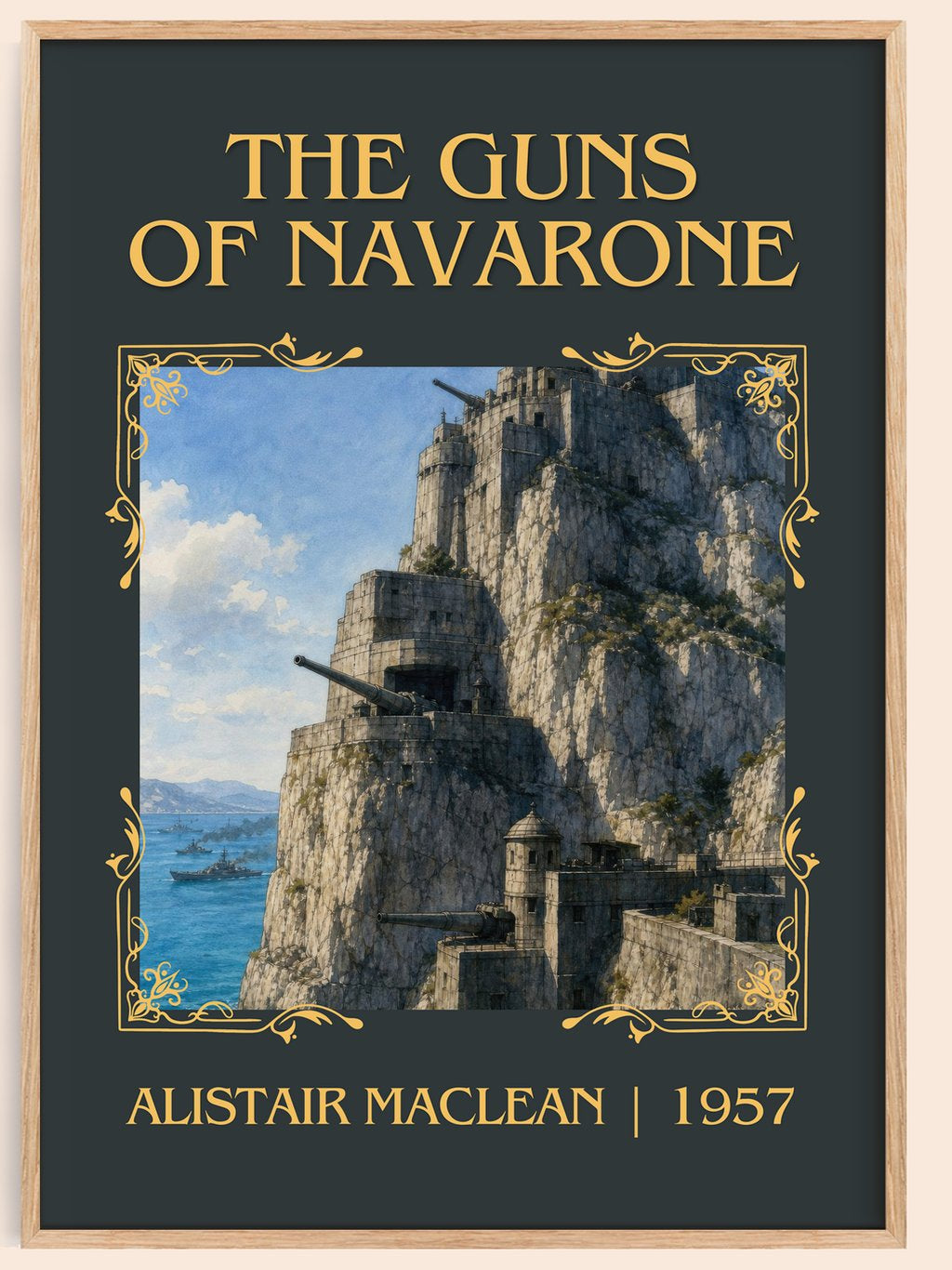 The Guns of Navarone Classic Book Art Print by Alistair MacLean – book poster