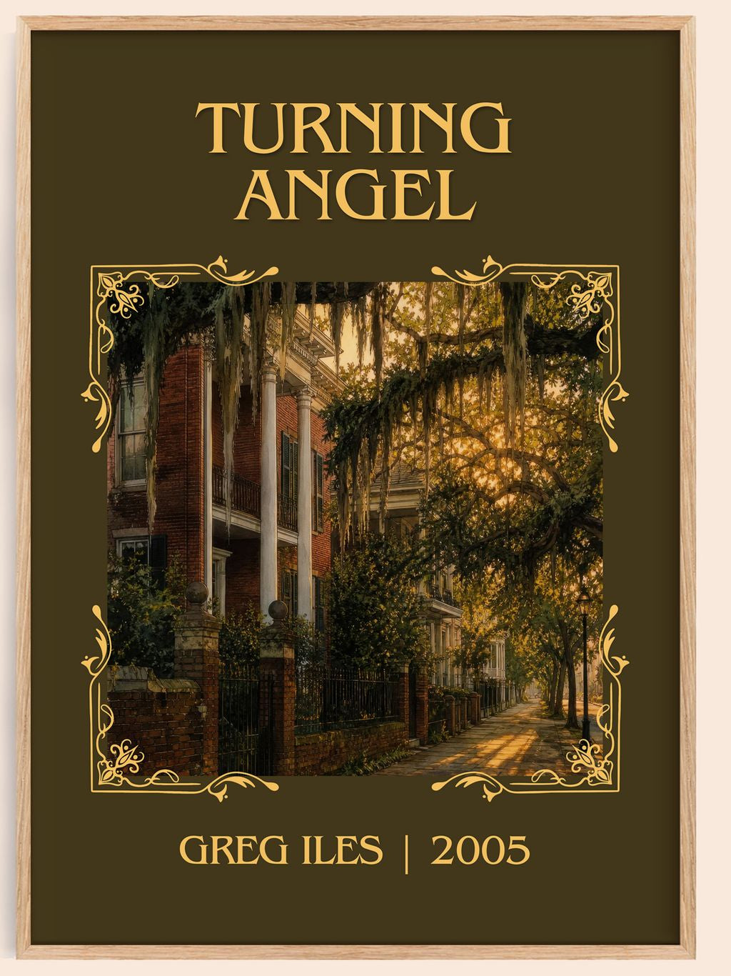 Turning Angel Classic Book Art Print by Greg Iles – book poster