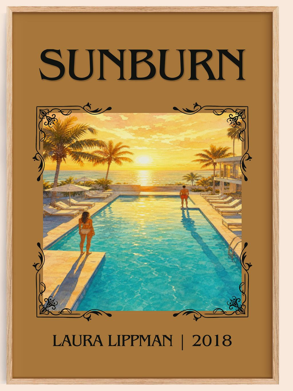 Sunburn Classic Book Art Print by Laura Lippman – book poster