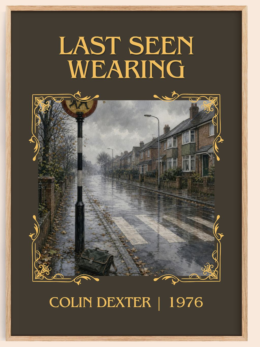 Last Seen Wearing Classic Book Art Print by Colin Dexter – book poster
