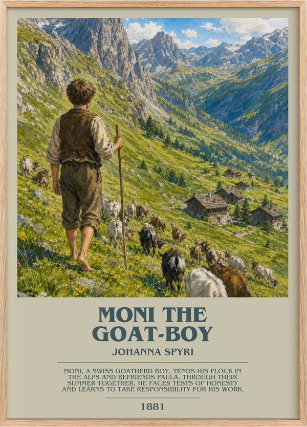 Moni The Goat-Boy Bookish Wall Art by Johanna Spyri