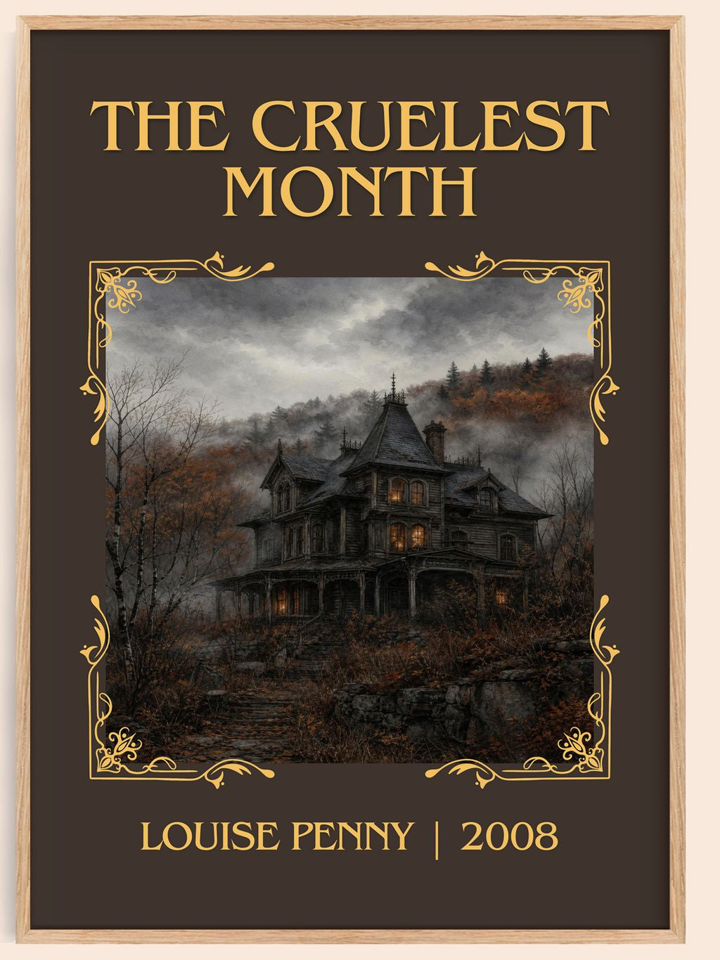 The Cruelest Month Classic Book Art Print by Louise Penny – book poster