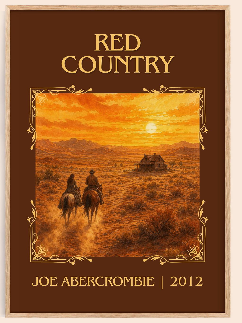 Red Country Classic Book Art Print by Joe Abercrombie – book poster
