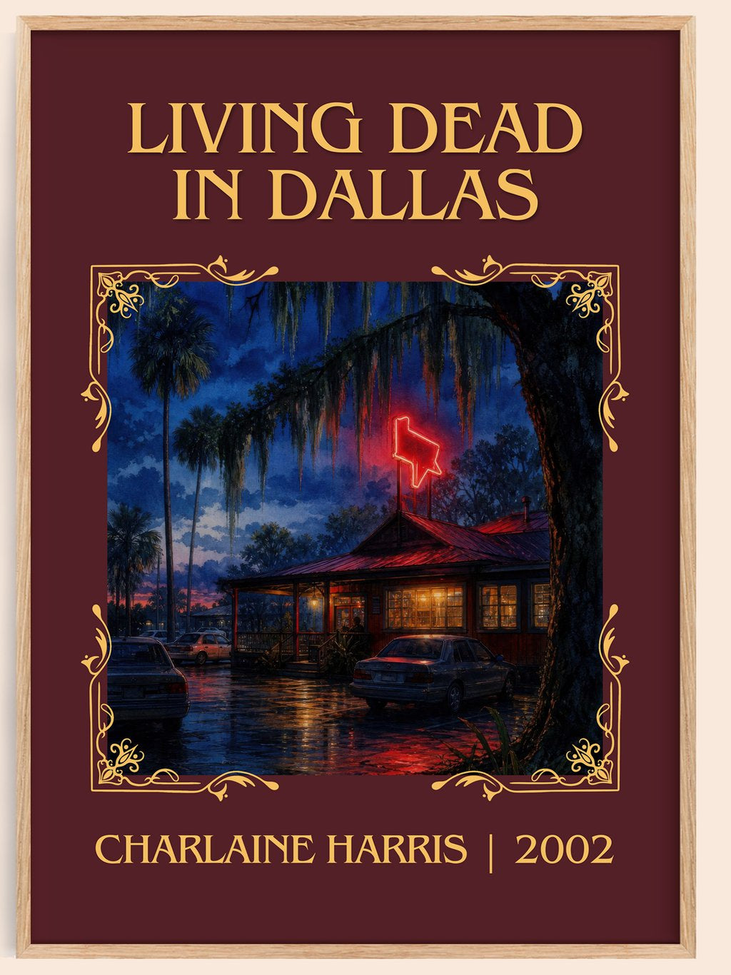 Living Dead in Dallas Classic Book Art Print by Charlaine Harris – book poster