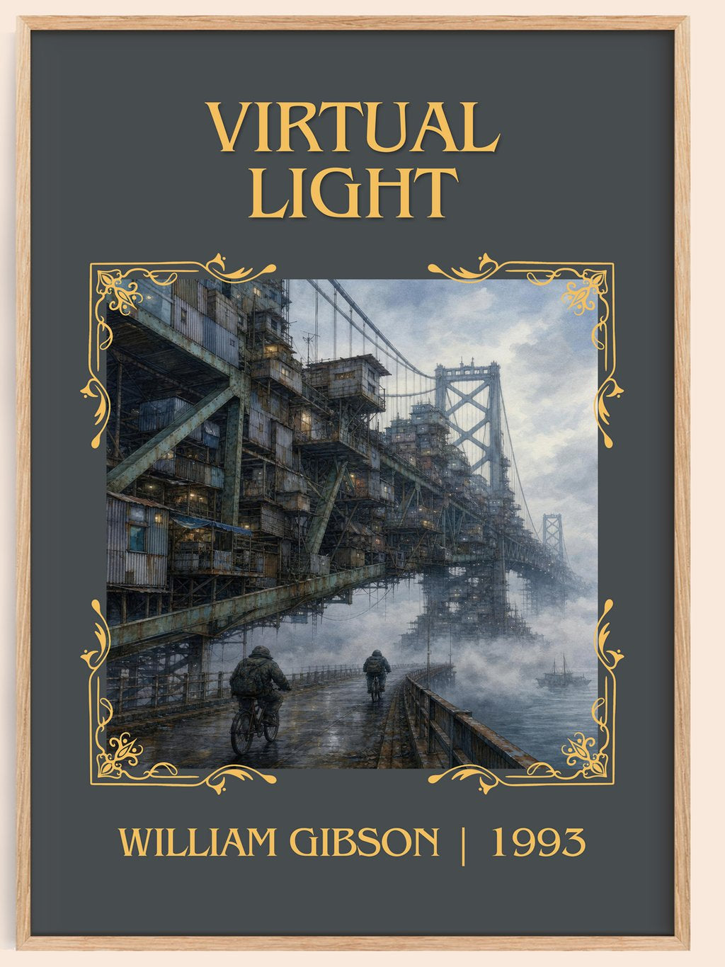 Virtual Light Classic Book Art Print by William Gibson – book poster