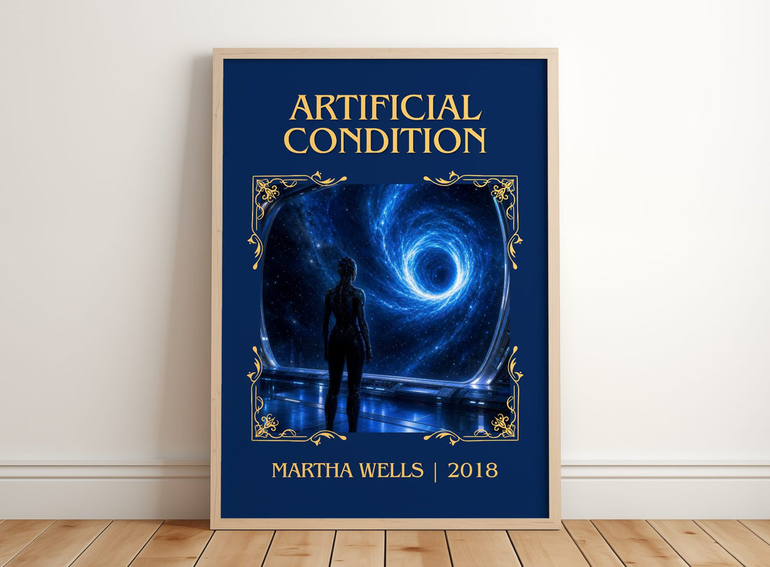 Artificial Condition Classic Book Art Print by Martha Wells – framed print leaning on a wooden floor