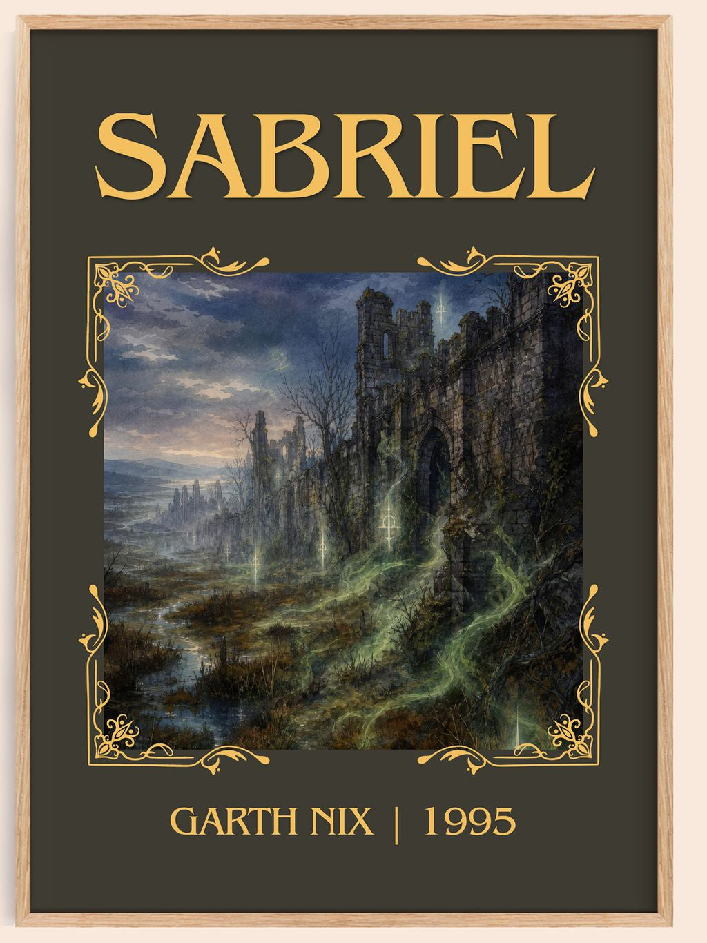 Sabriel Classic Book Art Print by Garth Nix – book poster