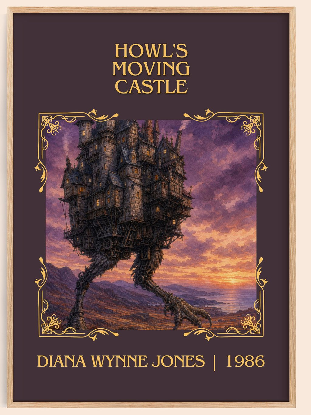 Howl's Moving Castle Classic Book Art Print by Diana Wynne Jones – book poster