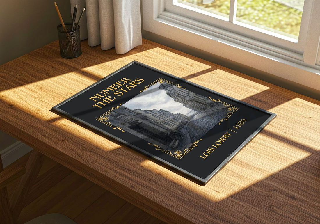 Number the Stars Classic Book Art Print by Lois Lowry – print on a sunlit desk