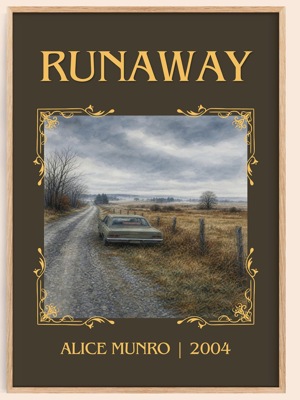 Runaway Classic Book Art Print by Alice Munro – book poster