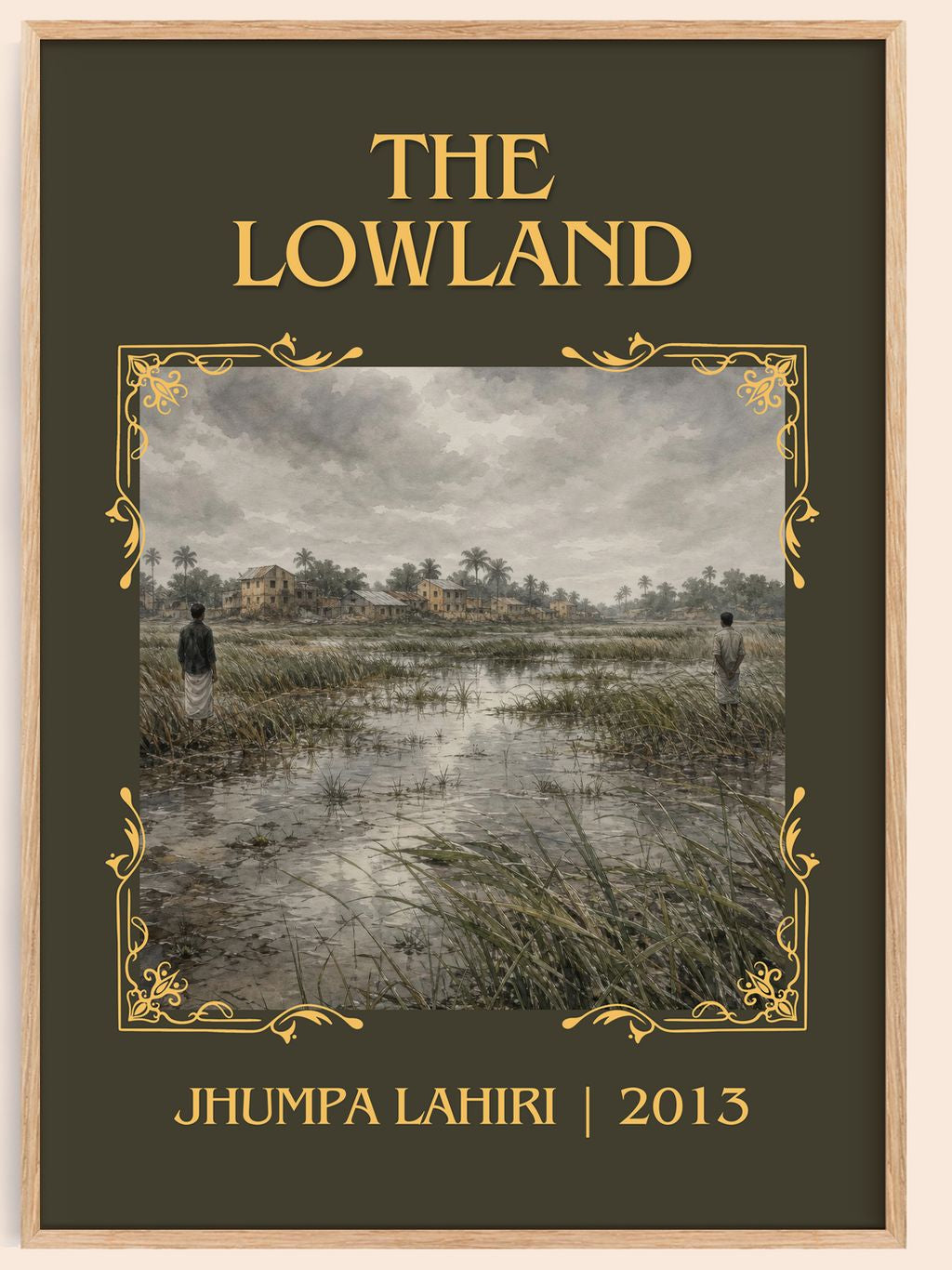 The Lowland Classic Book Art Print by Jhumpa Lahiri – book poster