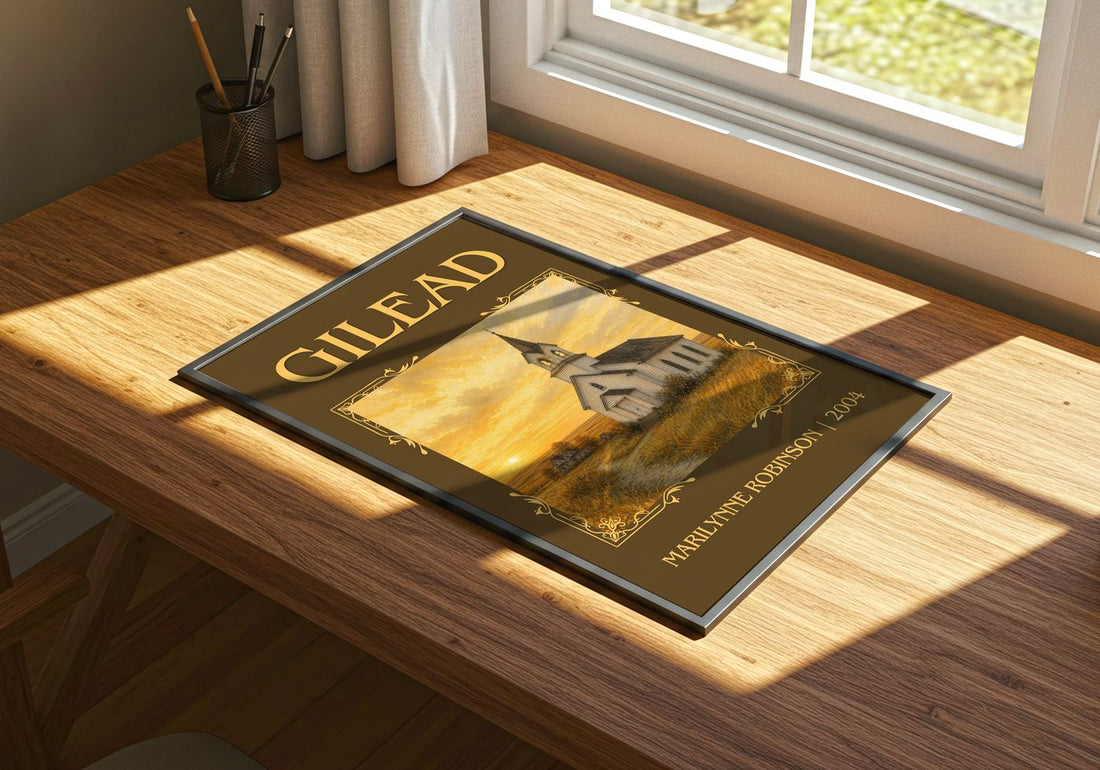 Gilead Classic Book Art Print by Marilynne Robinson – print on a sunlit desk