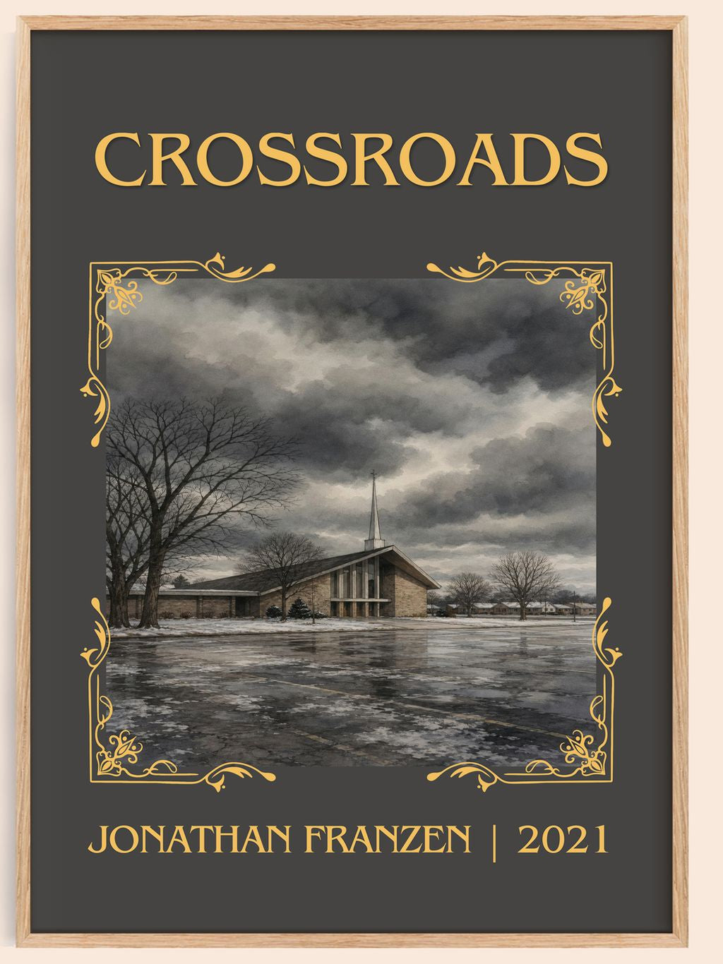 Crossroads Classic Book Art Print by Jonathan Franzen – book poster