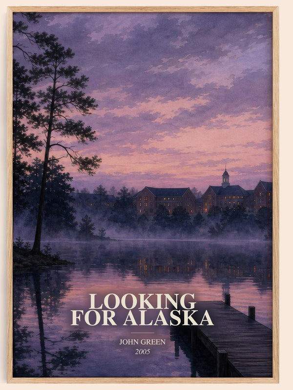 Looking For Alaska watercolour book poster by John Green – framed literary art print