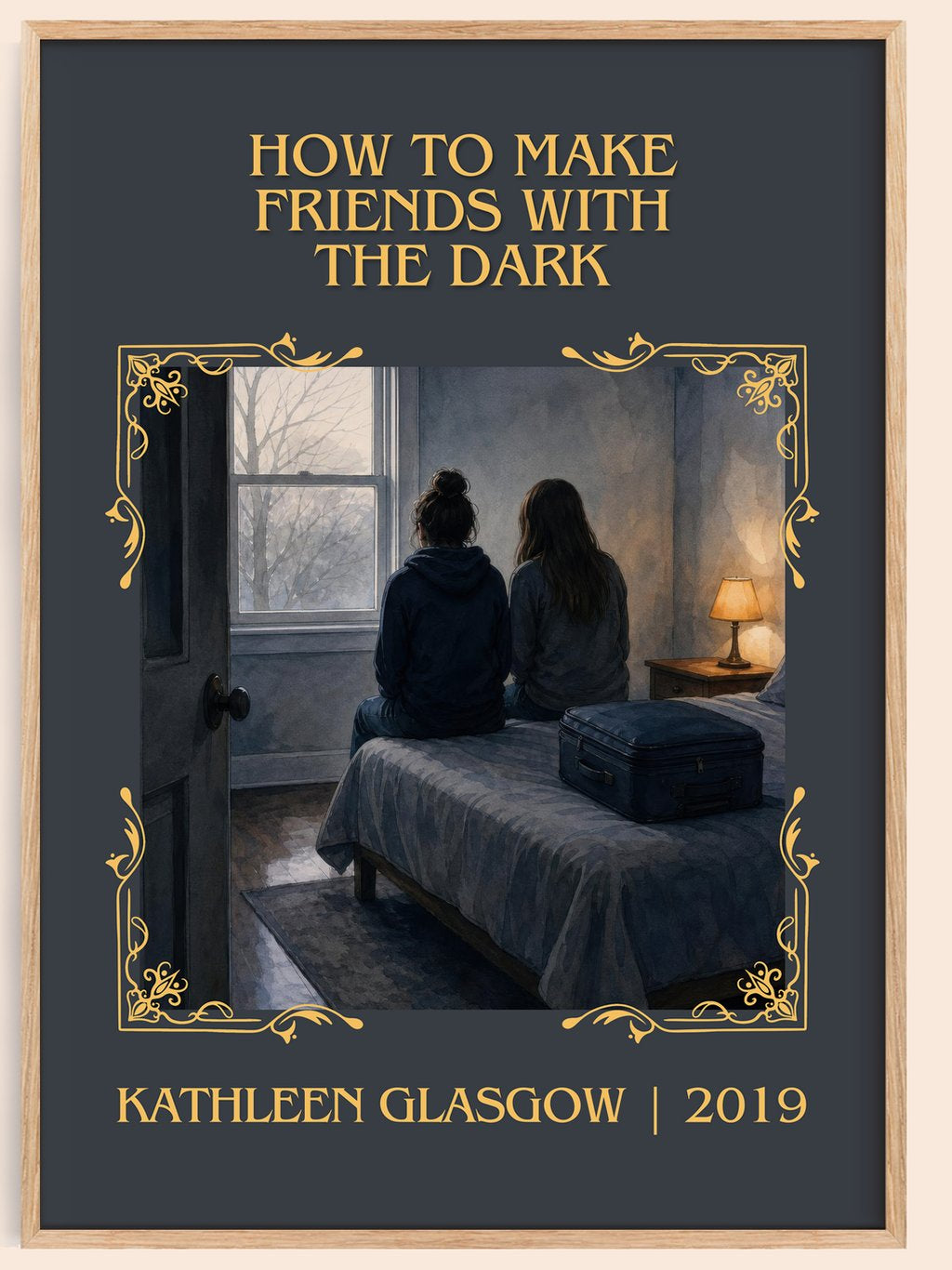 How to Make Friends with the Dark Classic Book Art Print by K. Glasgow – book poster